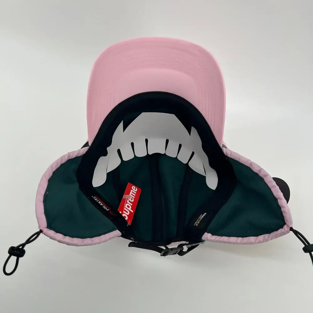 NWT Supreme Polartec Lined Packable Cordura Earflap Pink Hat Camp Cap